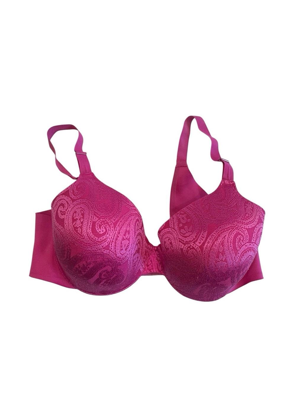 Soma Vanishing Back Full Coverage Bra Underwire Pink Satin 40C Smoothing